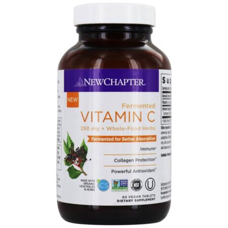 Ervas fermentadas de vitamina C + de alimentos integrais 250 mg . - 60 Tablet (s) vegano (s) New Chapter