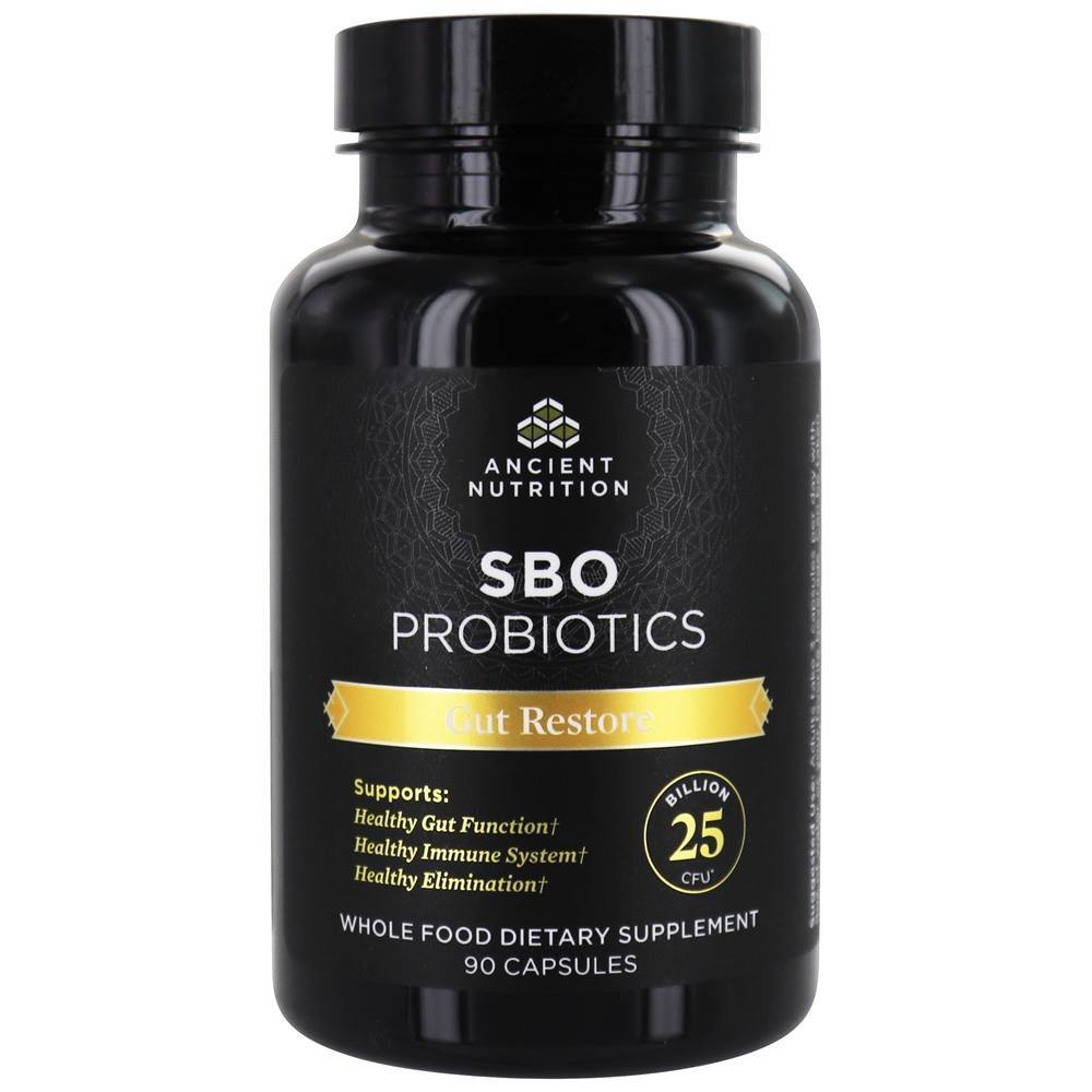 Fórmula de restauração intestinal dos probióticos da SBO 25 bilhões de UFC - Cápsulas 90 Ancient Nutrition - Imagem 2