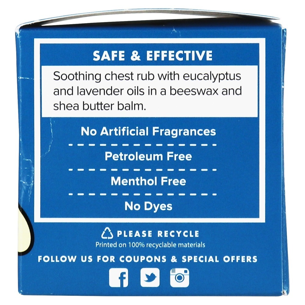 Esfregar suavemente o peito do bebê com eucalipto, lavanda e cera de abelha - 1.5 oz. Zarbee's - Imagem 4