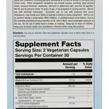 HTP Calma - Cápsulas vegetarianas 60 Natural Balance - Imagem 2