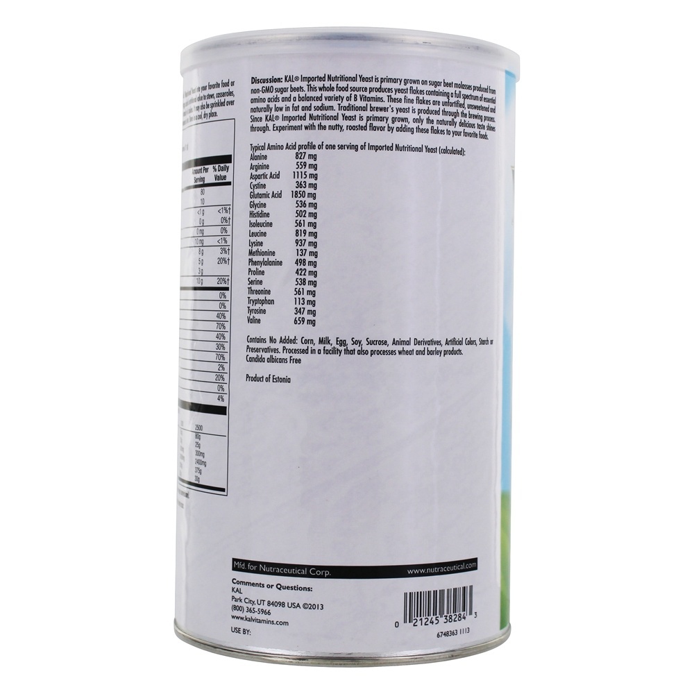 Flocos finos não fermentados de levedura importados sem açúcar - 7.8 oz. Kal - Imagem 3