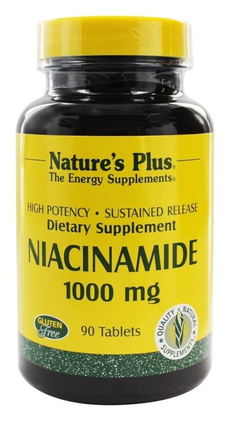 Liberação sustentada de niacinamida 1000 mg. - 90 Tablets Natures Plus