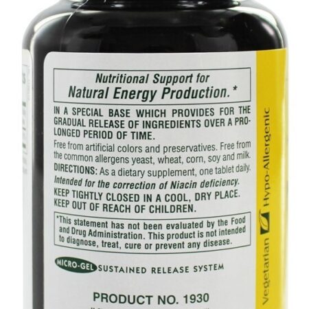 Liberação sustentada de niacinamida 1000 mg. - 90 Tablets Natures Plus - Imagem 3