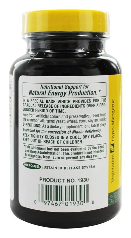 Liberação sustentada de niacinamida 1000 mg. - 90 Tablets Natures Plus - Image 3