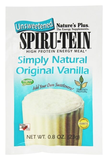 Spiru-Tein Unsweetened Simplesmente Natural Original Baunilha - 1 pacote Natures Plus