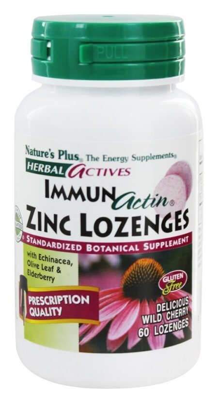 Lozenges Herbal do ImmunActin dos Ativos Herbal - 60 Pastilhas Natures Plus