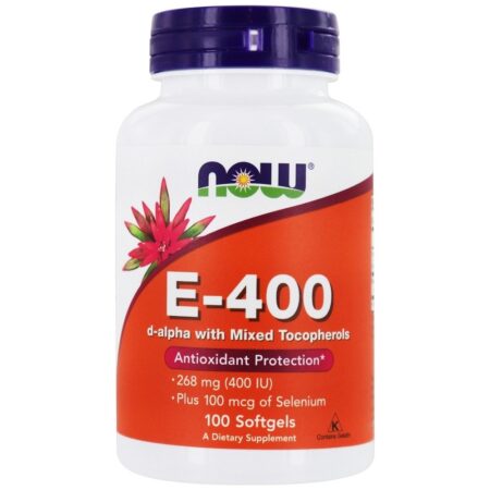 Vitamina E 400 UI - 100 Softgels NOW Foods