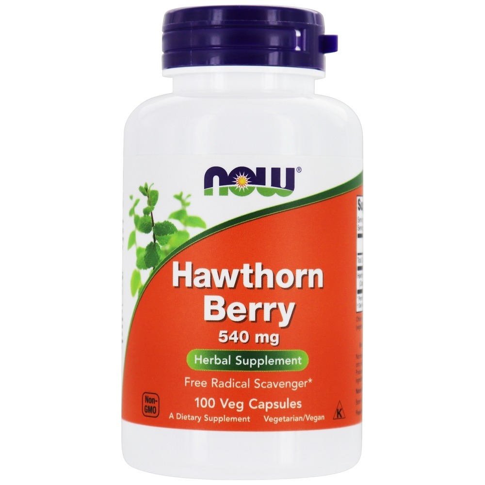 Hawthorn Berry 540 mg. - 100 Cápsula (s) vegetal (s) NOW Foods