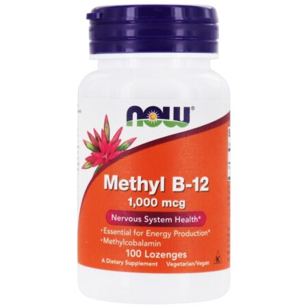 Metil B12 1000 mcg. - 100 Pastilhas NOW Foods