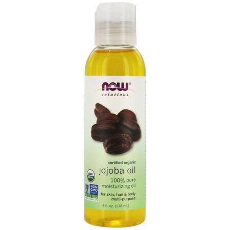 NOW Solutions Óleo Hidratante Orgânico de Jojoba - 4 fl. oz. NOW Foods