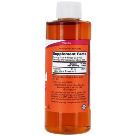 Vitamina E Líquida Natural Para Proteção Antioxidante 54600 UI - 4 fl. oz. NOW Foods - Image 2