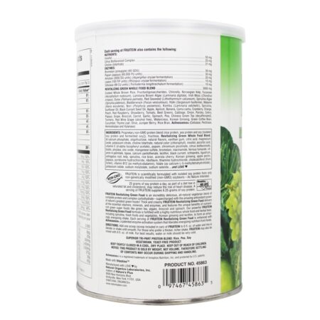 Vegetariano Fruitein Revitalização Green Foods Tremer Glúten-Livre - 1.3 lbs. Natures Plus - Image 3