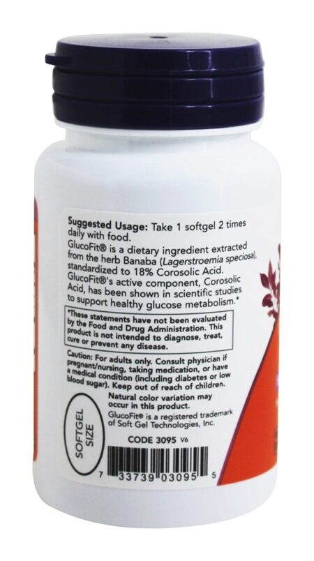 GlucoFit 24 mg. - 60 Softgels anteriormente GlucoTrim NOW Foods - Image 3