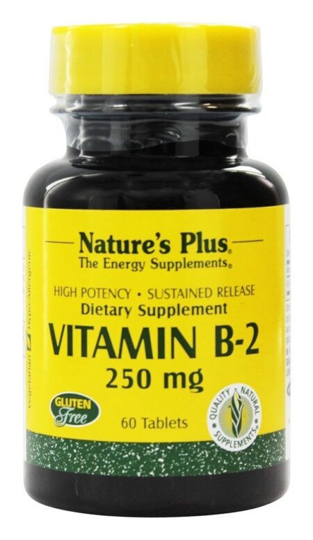 Liberação sustentada de vitamina B2 250 mg. - 60 Tablets Natures Plus