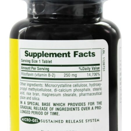 Liberação sustentada de vitamina B2 250 mg. - 60 Tablets Natures Plus - Imagem 2