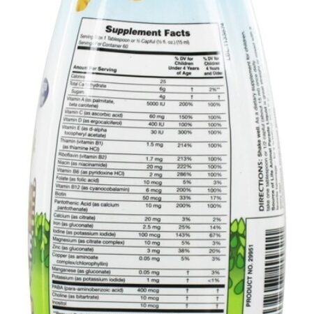 Crianças Múltiplas Vitamina & Mineral Tropical Baga Sabor - 30 oz. Natures Plus - Imagem 2
