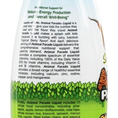 Crianças Múltiplas Vitamina & Mineral Tropical Baga Sabor - 30 oz. Natures Plus - Imagem 3
