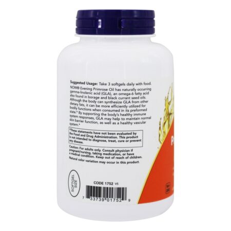 Óleo de Onagra 500 mg. - 250 Softgels NOW Foods - Image 3