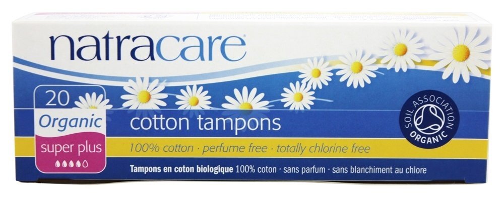 Orgânico 100% Algodão Tampões Super Mais - 20 Pacote (s) Natracare