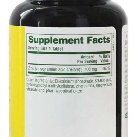 Libertação sustentada de zinco mega 100 mg. - 90 Tablets Natures Plus - Imagem 2