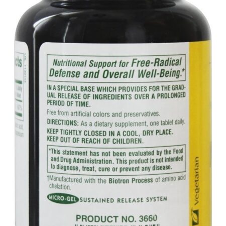 Libertação sustentada de zinco mega 100 mg. - 90 Tablets Natures Plus - Imagem 3
