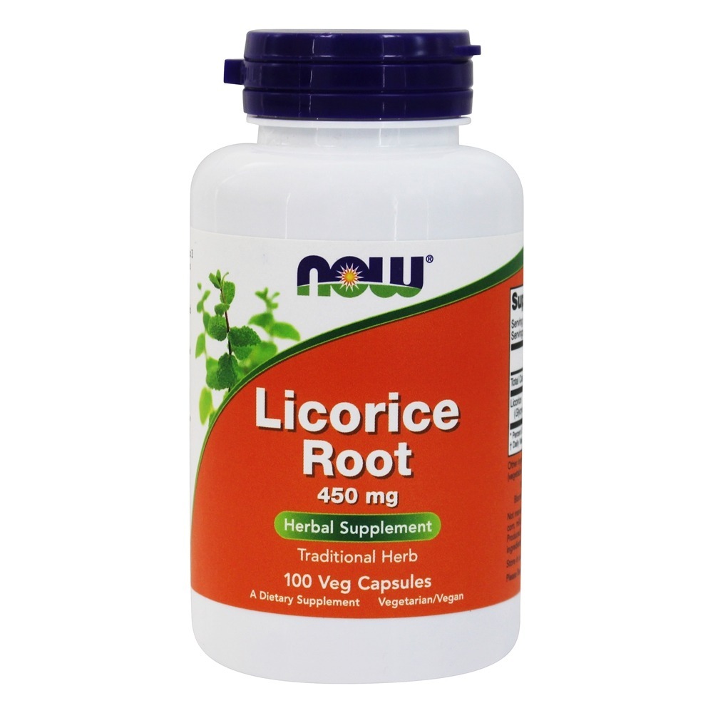 Raiz de alcaçuz 450 mg. - Cápsulas 100 NOW Foods