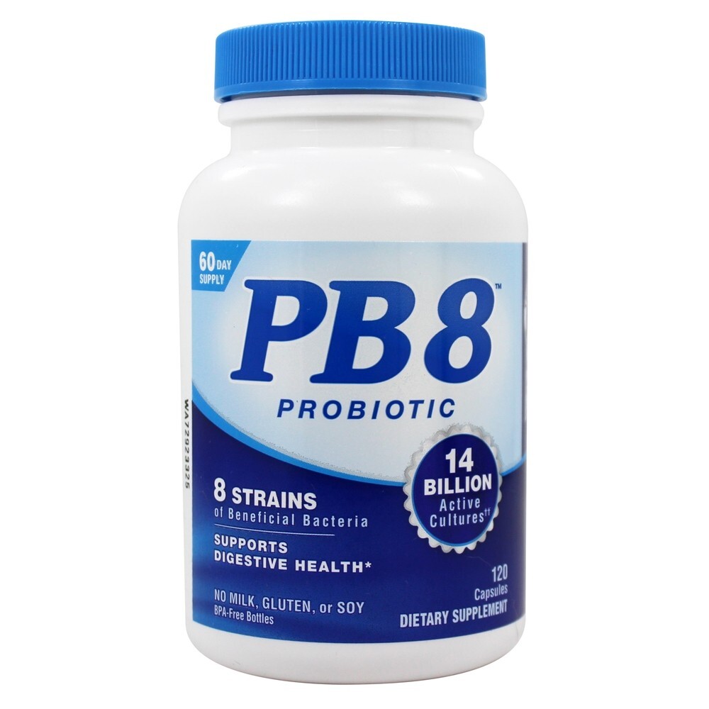 PB 8 Probiótico Para a Saúde Digestiva 14 Bilhões de UFC - Cápsulas 120 Nutrition Now