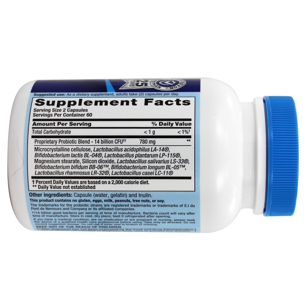 PB 8 Probiótico Para a Saúde Digestiva 14 Bilhões de UFC - Cápsulas 120 Nutrition Now - Imagem 2