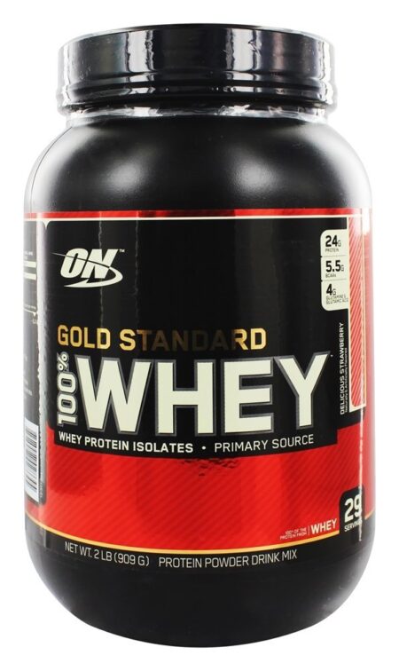 100% Whey Protein Isolado Gold Standard Sabor Morango - 2 lbs. Optimum Nutrition