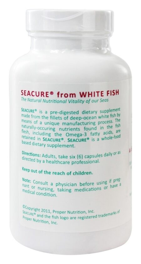 Peixe Branco Hidrolisado Seacure 500 mg. - Cápsulas 180 Proper Nutrition - Image 3