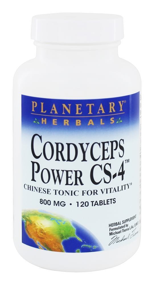 Cordyceps Power CS-4 800 mg. - 120 Comprimidos anteriormente com fórmulas planetárias Planetary Herbals