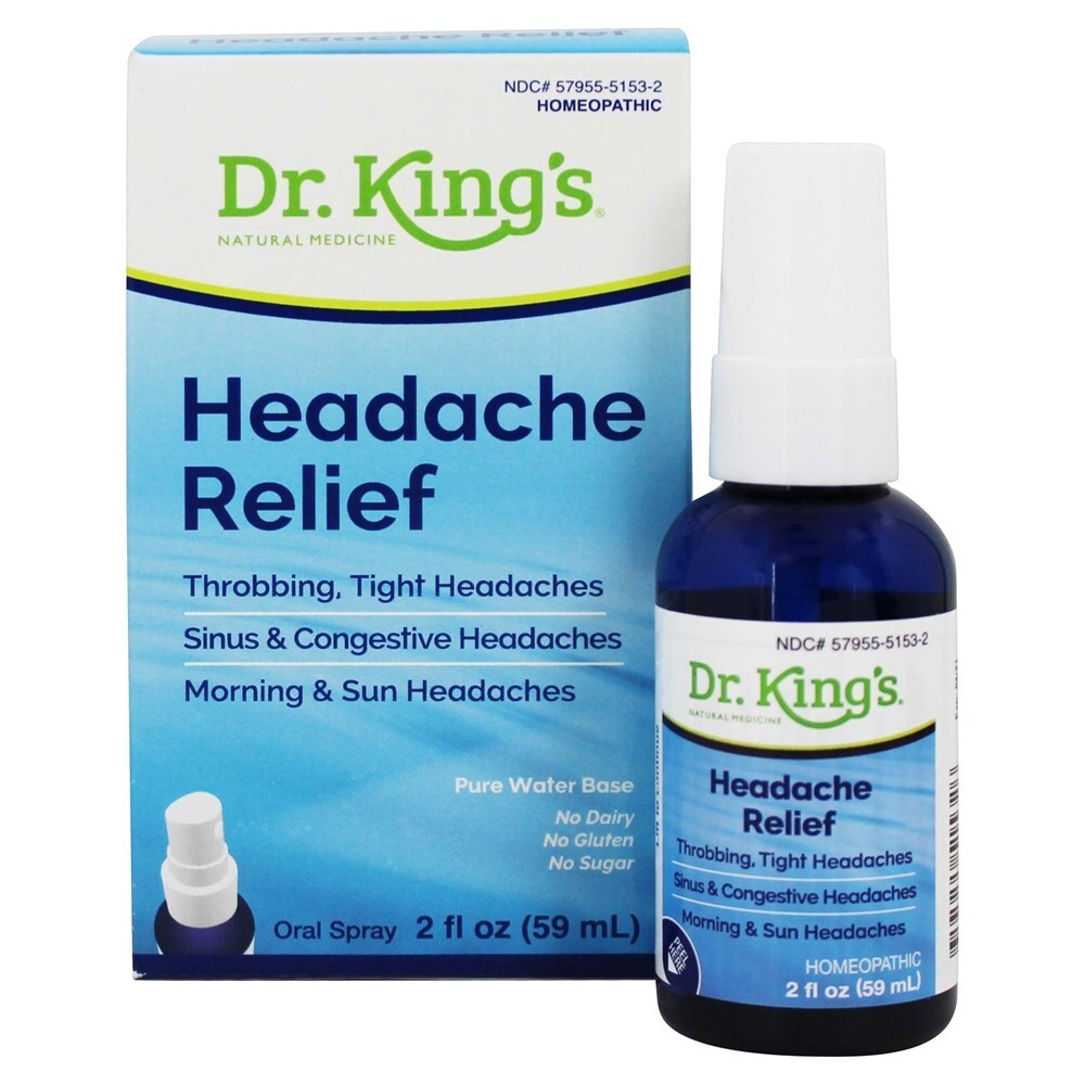 Alívio de dor de cabeça de medicina natural homeopática - 2 fl. oz. King Bio