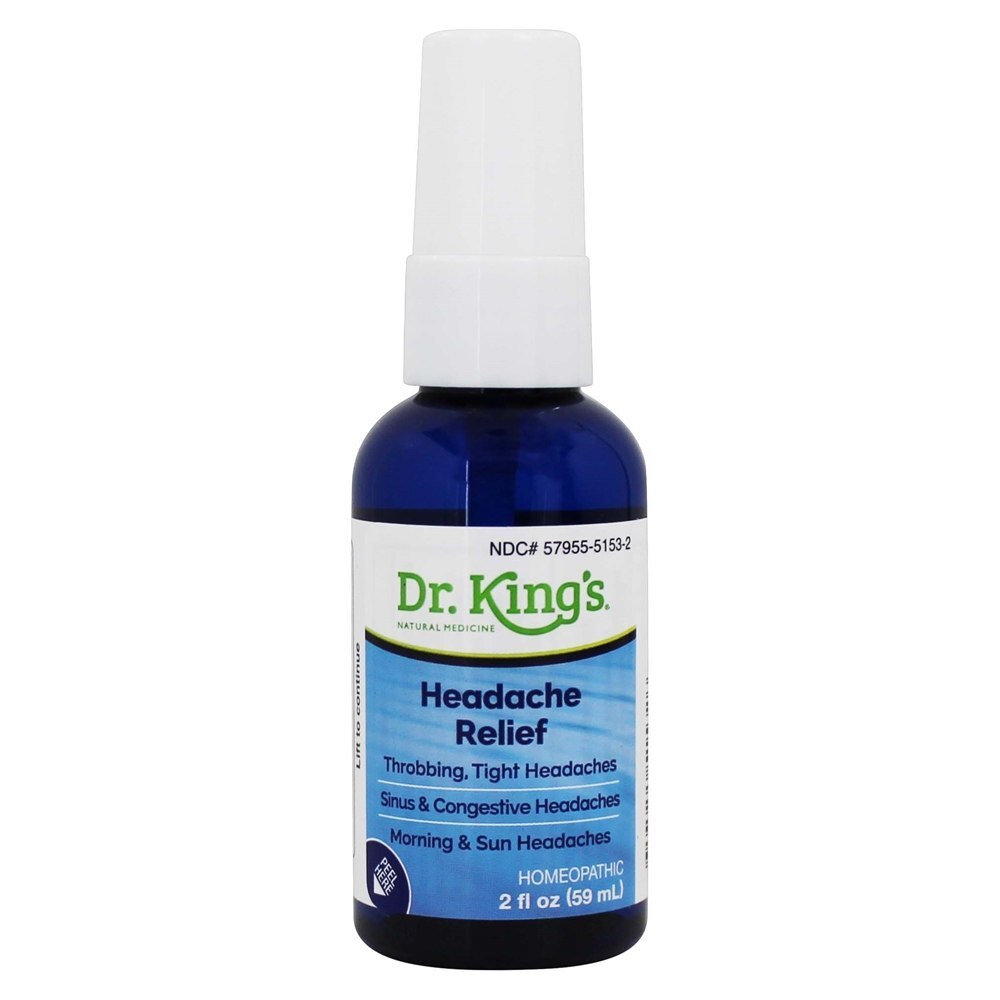 Alívio de dor de cabeça de medicina natural homeopática - 2 fl. oz. King Bio - Imagem 2