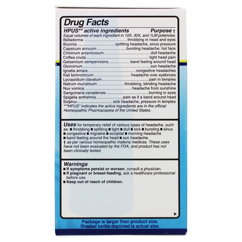 Alívio de dor de cabeça de medicina natural homeopática - 2 fl. oz. King Bio - Imagem 4