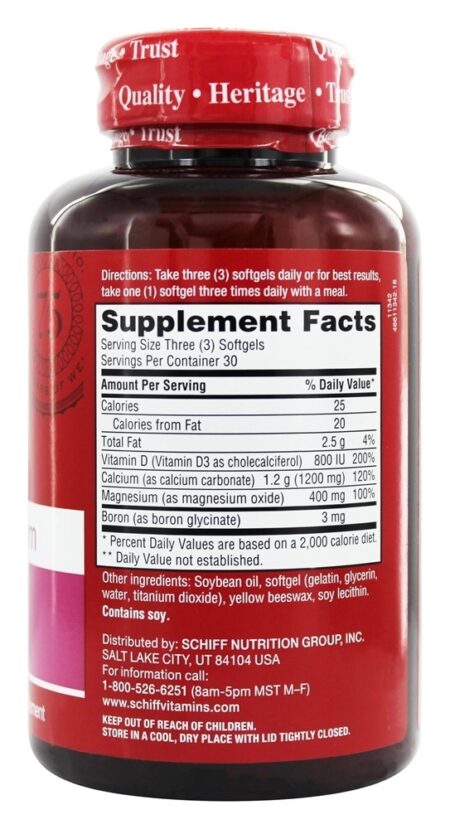 Super Cálcio-Magnésio com Vitamina D 800 UI - 90 Softgels Schiff - Image 2