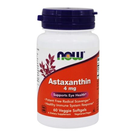 Astaxantina para Proteção Celular 4 mg. - 60 Softgels NOW Foods