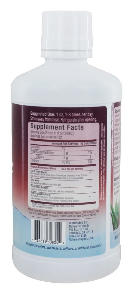 Solução Alimentar Líquida Integral - 32 fl. oz. Anteriormente SeaSilver SeaAloe - Imagem 2