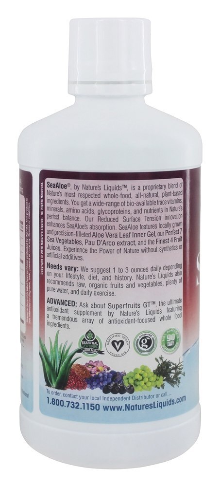 Solução Alimentar Líquida Integral - 32 fl. oz. Anteriormente SeaSilver SeaAloe - Imagem 3