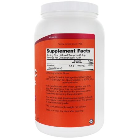 Cristais de Vitamina C - 3 lbs. NOW Foods - Imagem 2