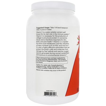 Cristais de Vitamina C - 3 lbs. NOW Foods - Imagem 3