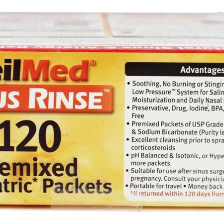 Sinus Rinse Pacotes Pediátricos Para Lavagem Nasal - Pacotes NeilMed Pharmaceuticals misturados 120 NeilMed Pharmaceuticals - Imagem 5