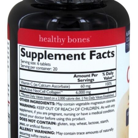 Super Collagen +C Comprimidos de 6000 mg. - 120 Tablets NeoCell - Imagem 2