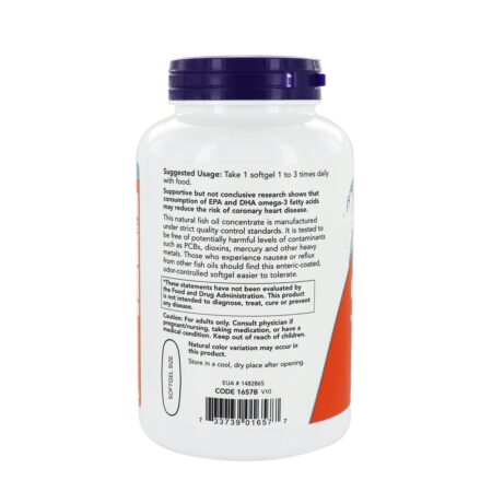 Omega - 3 180 EPA / 120 DHA - 180 Softgels NOW Foods - Image 3