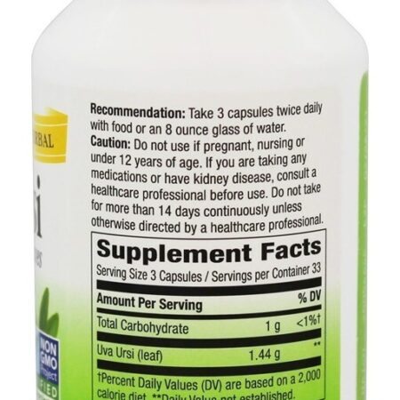 Uva Ursi Deixa 480 mg. - Cápsulas vegetarianas 100 Nature's Way - Imagem 2