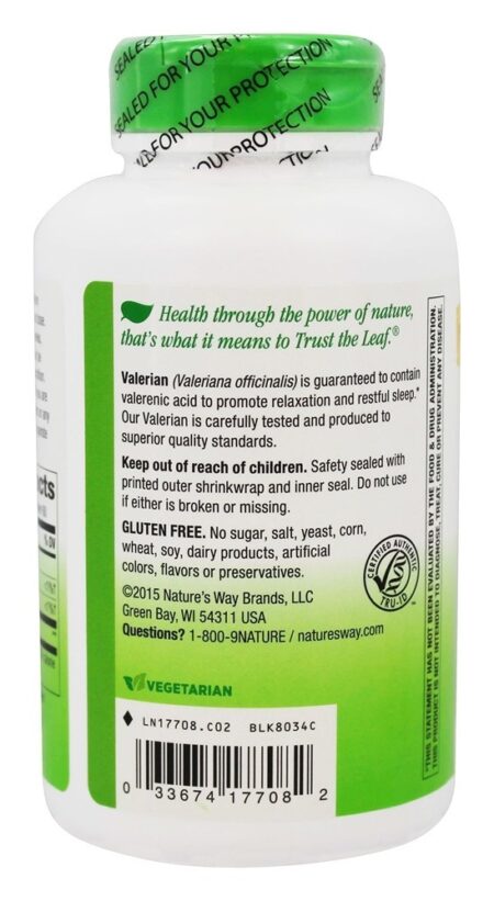 Raiz de Valeriana 530 mg. - Cápsulas vegetarianas 180 Nature's Way - Image 3