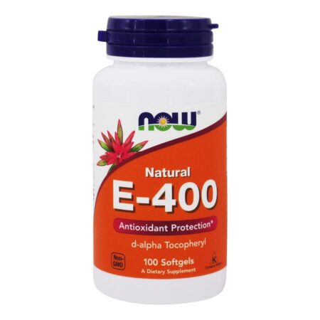 Proteção Natural Antioxidante da Vitamina E-400 400 UI - 100 Softgels NOW Foods