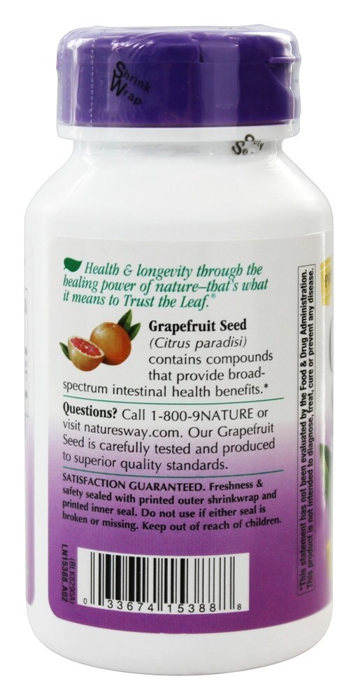 Semente de toranja padronizada - Cápsulas vegetarianas 60 Nature's Way - Imagem 3
