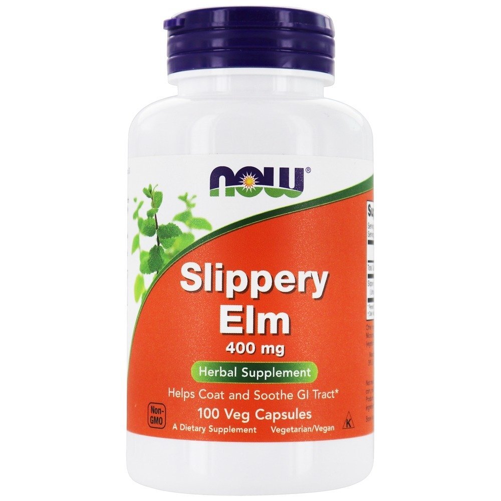 Slippery Elm 400 mg. - 100 Cápsula (s) vegetal (s) NOW Foods