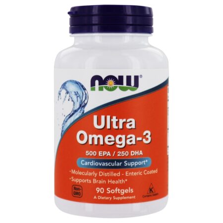 Ultra Omega-3 500 EPA / 250 DHA - 90 Softgels NOW Foods