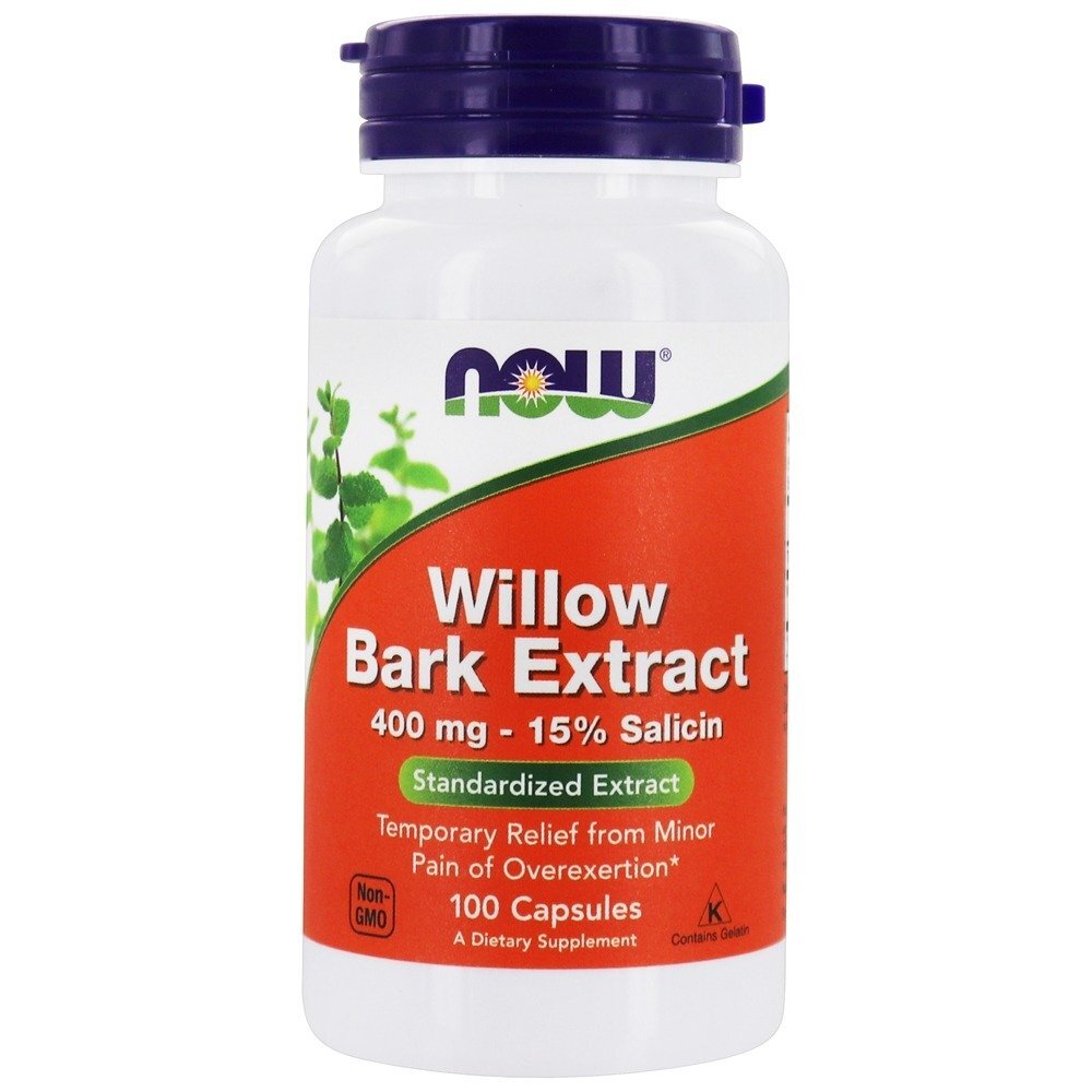 Extrato de casca de salgueiro 400 mg . - Cápsulas 100 NOW Foods